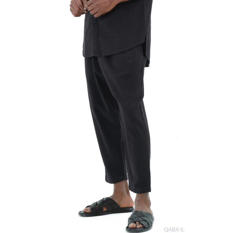 Ensemble 100% Coton Chemise Col Officier et Sarouel - Qaba'il Ensemble 100% Coton Chemise Col Officier et Sarouel - Qaba'il