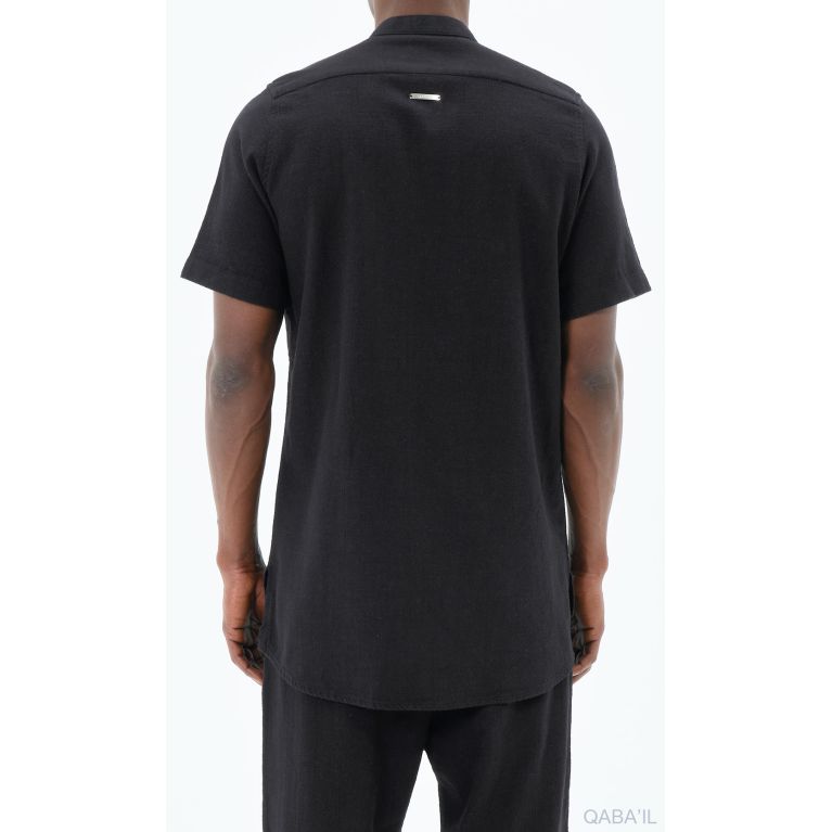Ensemble 100% Coton Chemise Col Officier et Sarouel - Qaba'il Ensemble 100% Coton Chemise Col Officier et Sarouel - Qaba'il