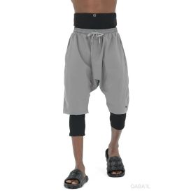 SwimShort Cycliste Gris Clair - Short de Bain - L'Élégance en Mouvement par Qaba'il 