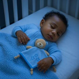 Nounours Plat avec Grelot Rose Sans les Yeux - Soundouss