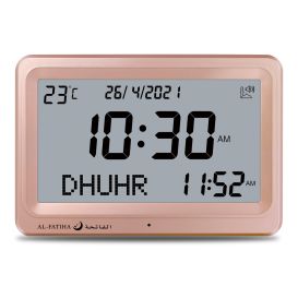 Horloge Prière - Noir écran blanc - Rappel des Prières avec Écran Digital et Fonction Azhan : Al Fatiha FAJ-113