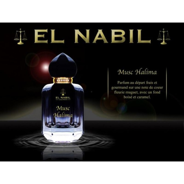Musc Halima - Eau de Parfum : Mixte - Spray - El Nabil - 50ml Musc Halima - Eau de Parfum : Mixte - Spray - El Nabil - 50ml