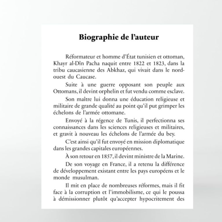 Réformes nécessaires aux États musulmans - Khayr al-Din Pacha - Héritage éditions Réformes nécessaires aux États musulmans - Khayr al-Din Pacha - Héritage éditions