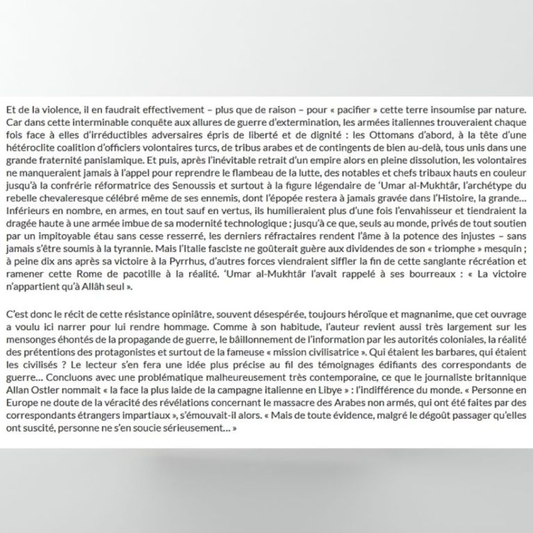 Colonisation & Résistance : Lybie 1911-1932 - S.E Zaimeche Al-Djazairi - Editions Ribât
