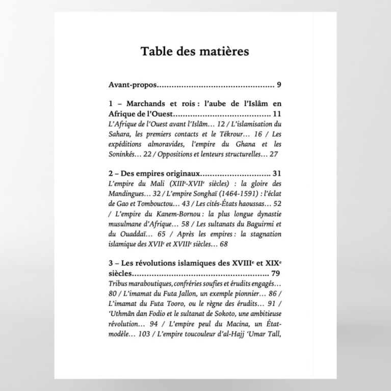 Une brève histoire de l'Afrique de l'ouest islamique- Editions Ribât Une brève histoire de l'Afrique de l'ouest islamique- Editions Ribât