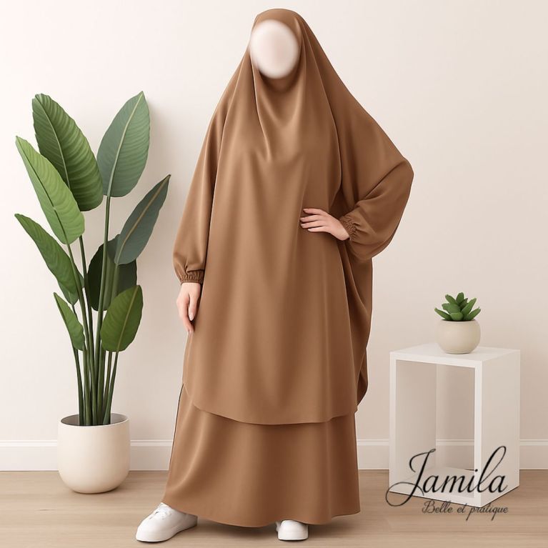 Jilbab 2 Pièces - Royal - Léger - Jamila