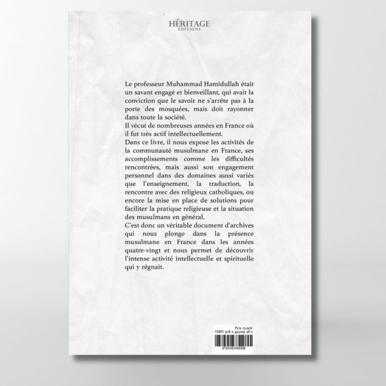 Activité de da‘wa islamiyya en France et les problèmes annexes - Muhammad Hamidullah - éditions Héritage