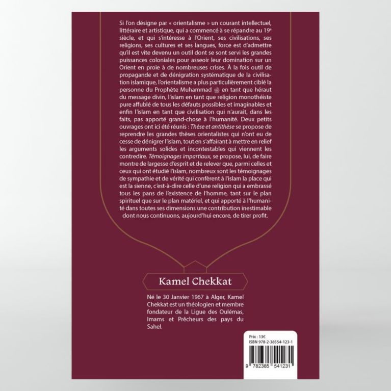 L'islam et l'orientalisme - Kamel Chekkat- éditions Héritage L'islam et l'orientalisme - Kamel Chekkat- éditions Héritage