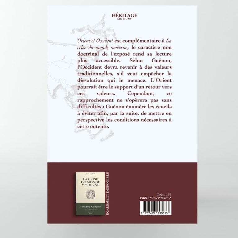 Orient et Occident - René Guénon- Editions Héritage