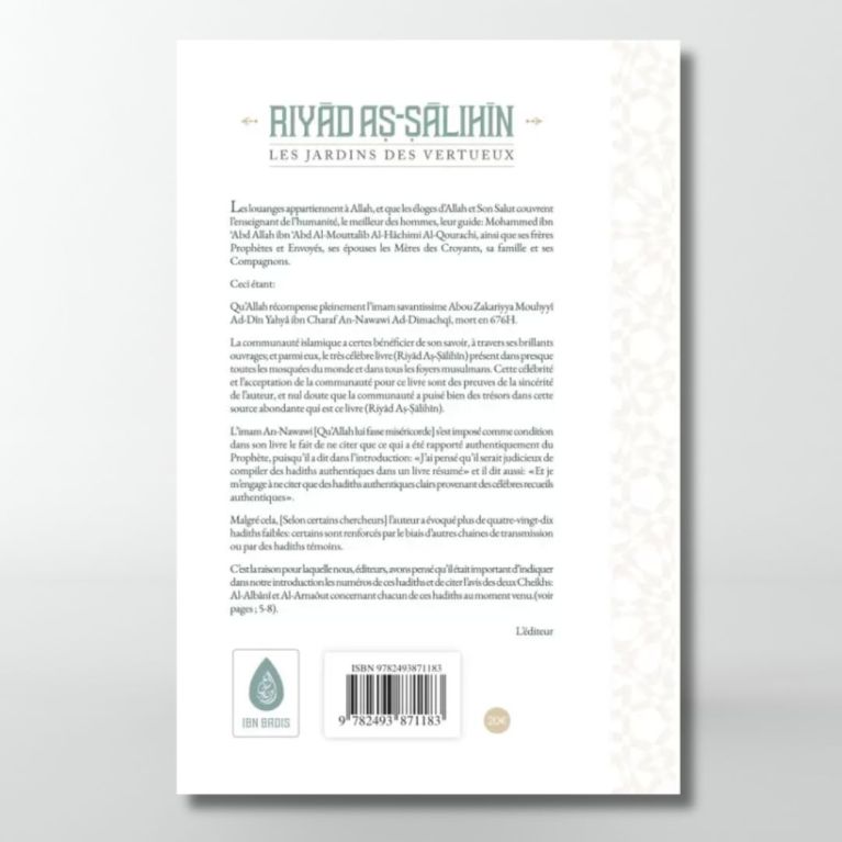Riyad As-Salihin - Grand format - Editions Ibn Badis 