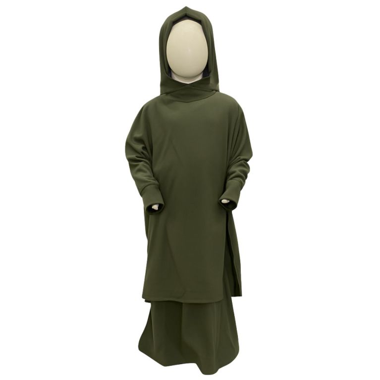 Robe de prière fille - Jupe et abaya : 2 pièces - Soundouss Robe de prière fille - Jupe et abaya : 2 pièces - Soundouss