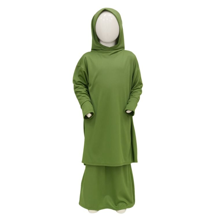 Robe de prière fille - Jupe et abaya : 2 pièces - Soundouss Robe de prière fille - Jupe et abaya : 2 pièces - Soundouss