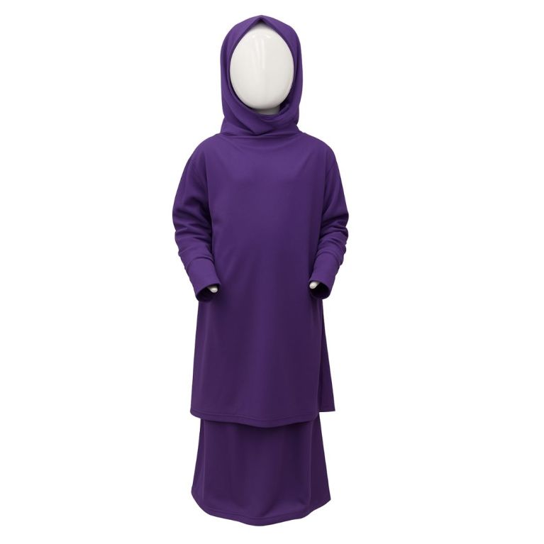 Robe de prière fille - Jupe et abaya : 2 pièces - Soundouss Robe de prière fille - Jupe et abaya : 2 pièces - Soundouss