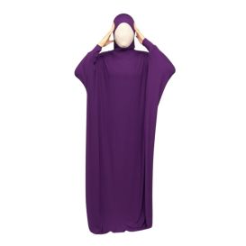  Abaya Papillon avec hijab - tenue de prière pour femme - Taille unique - Soundouss
