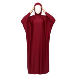  Abaya Papillon avec hijab - tenue de prière pour femme - Taille unique - Soundouss