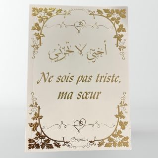 Ne sois pas triste, ma soeur (Couverture blanc doré) - Editions Orientica