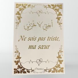 Ne sois pas triste, ma soeur (Couverture blanc doré) - Editions Orientica