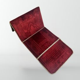 Tapis de Prière avec dossier à motifs -Rouge