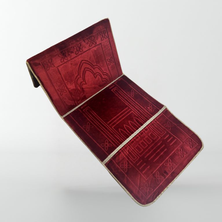 Tapis de Prière avec dossier à motifs -Rouge