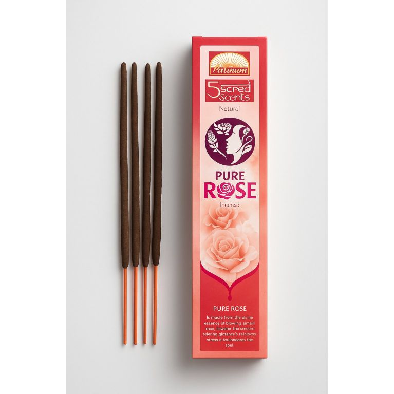 Encens Pur Rose – Sacred Scents – 14 Longs Bâtonnets