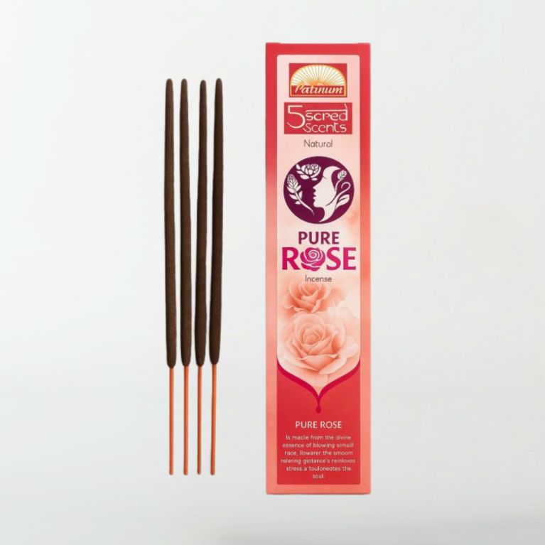 Encens Pur Rose – Sacred Scents – 14 Longs Bâtonnets