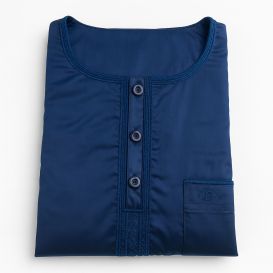 Qamis Homme – Tissu Coréen Glacé au Col Rond– Manches courtes – Soundouss