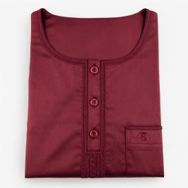 Qamis Homme – Tissu Coréen Glacé au Col Rond– Manches courtes – Soundouss