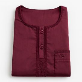 Qamis Enfant– Tissu Glacé Coréen – Col Rond - Manches Courtes – Soundouss