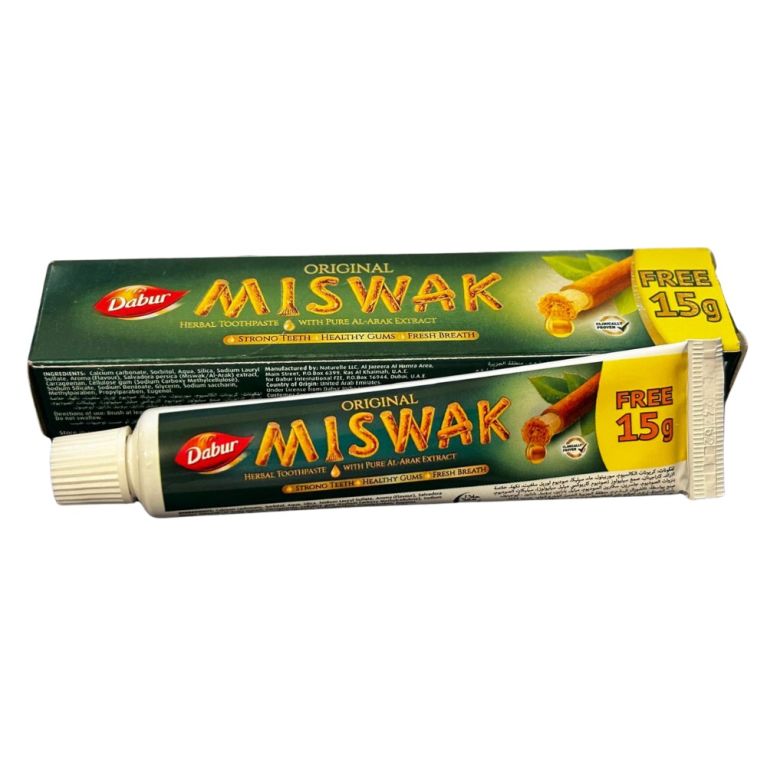 Dentifrice Herbal Miswak - Petit : 30gr + 15gr Gratuit - Laboratoire Dabur