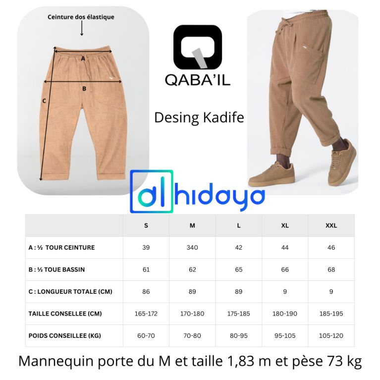 Sarouel Desing Kadife Qaba’il – Tissu Velvet pour homme
