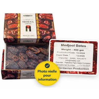 Dattes Medjoul - Premium Large - Nadaty - 450gr - Garantie Jordanie