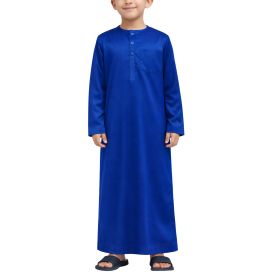 Qamis Enfant– Tissu Glacé Coréen – Col Rond _ Manches Longues – Soundouss