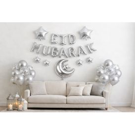 Kit de décoration Eïd Mubarak avec ballons et guirlande pour fête musulmane