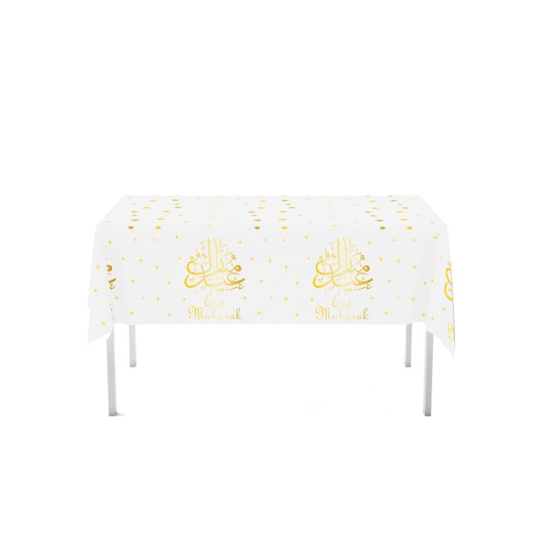 Nappe Eïd Mubarak pour décoration de table de fête musulmane