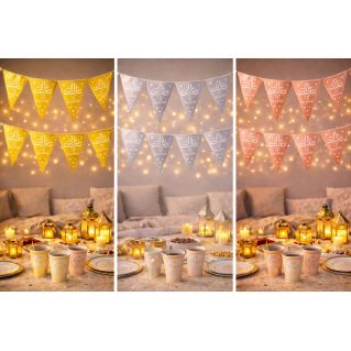 Guirlande Eïd Mubarak pour décoration de fête musulmane