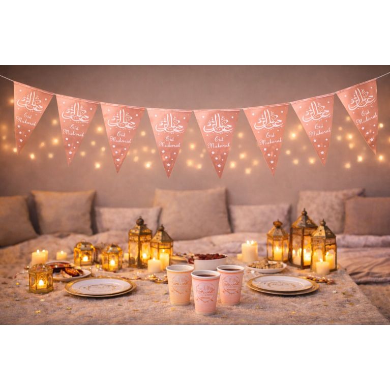 Guirlande Eïd Mubarak pour décoration de fête musulmane