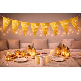 Guirlande Eïd Mubarak pour décoration de fête musulmane