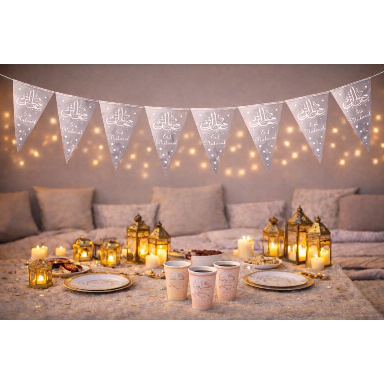Guirlande Eïd Mubarak pour décoration de fête musulmane