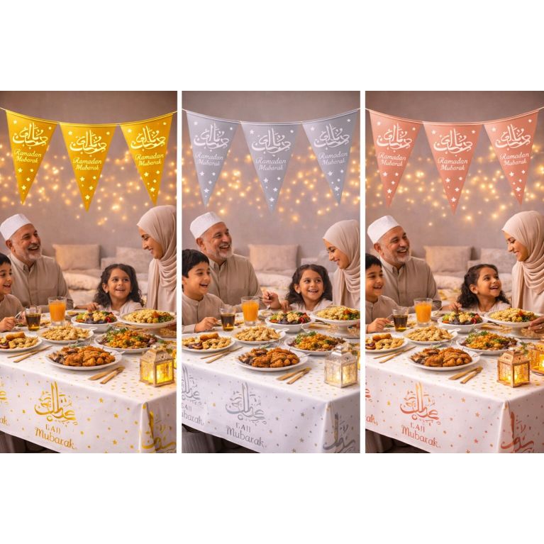 Guirlande Ramadan Mubarak pour décoration du mois de Ramadan