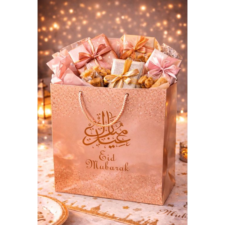 Sac décoratif Eïd Mubarak pour cadeaux de fête musulmane