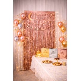 Rideau à franges pour décoration de fête musulmane et Eïd Mubarak