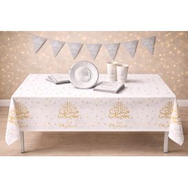 Pack Décoration Eïd Mubarak Argenté – Table et déco prête à recevoir