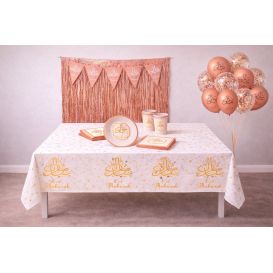 Pack décoration Eïd Mubarak Rose – Table, mur et coin photo