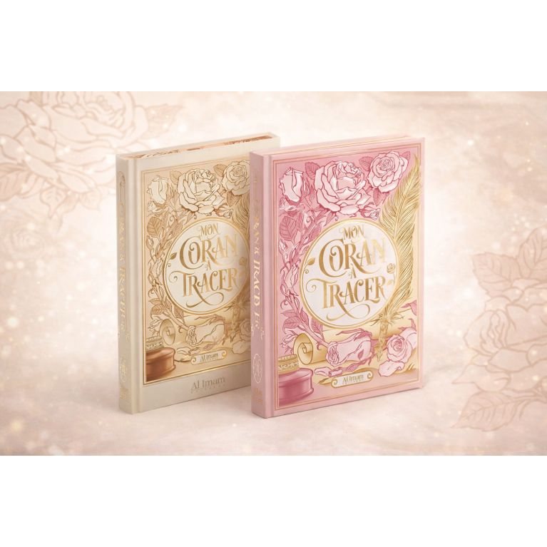 Mon Coran à tracer - Rose Pastel et Taupe -17 x 24 cm -Editions Al Imam