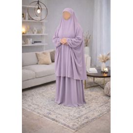 Jilbab prière femme 2 pièces Soundouss tissu Soie de Médine – Taille unique T2 (1m63 à 1m68)