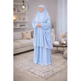 Jilbab prière femme 2 pièces Soundouss tissu Soie de Médine – Taille unique T2 (1m63 à 1m68)