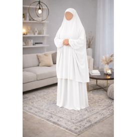 Jilbab prière femme 2 pièces Soundouss tissu Soie de Médine – Taille unique T2 (1m63 à 1m68)
