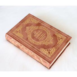 Le Noble Coran Marron clair Doré - Edition de Luxe Couverture Daim - Index des Sourates - Français-Arabe - Orientica