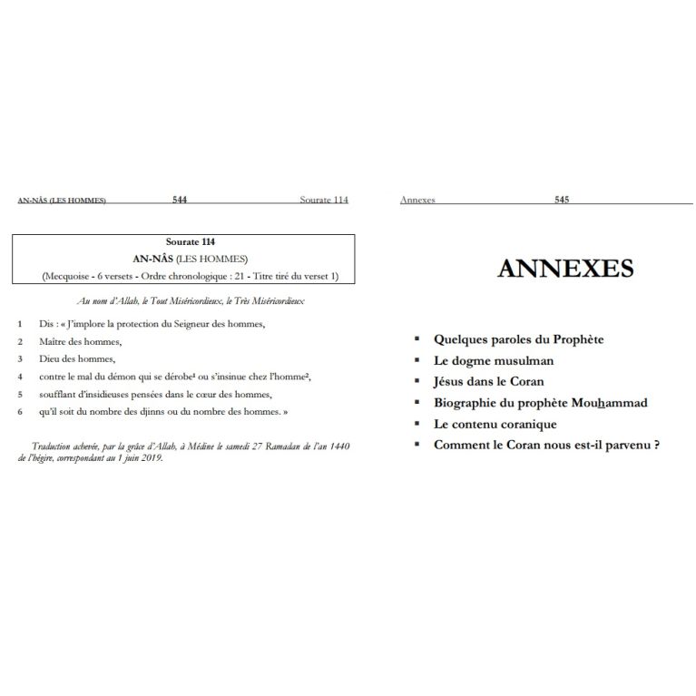 Le Coran – Traduction du sens de ses versets d’après les exégèses de référence – Édition Al-Haramayn