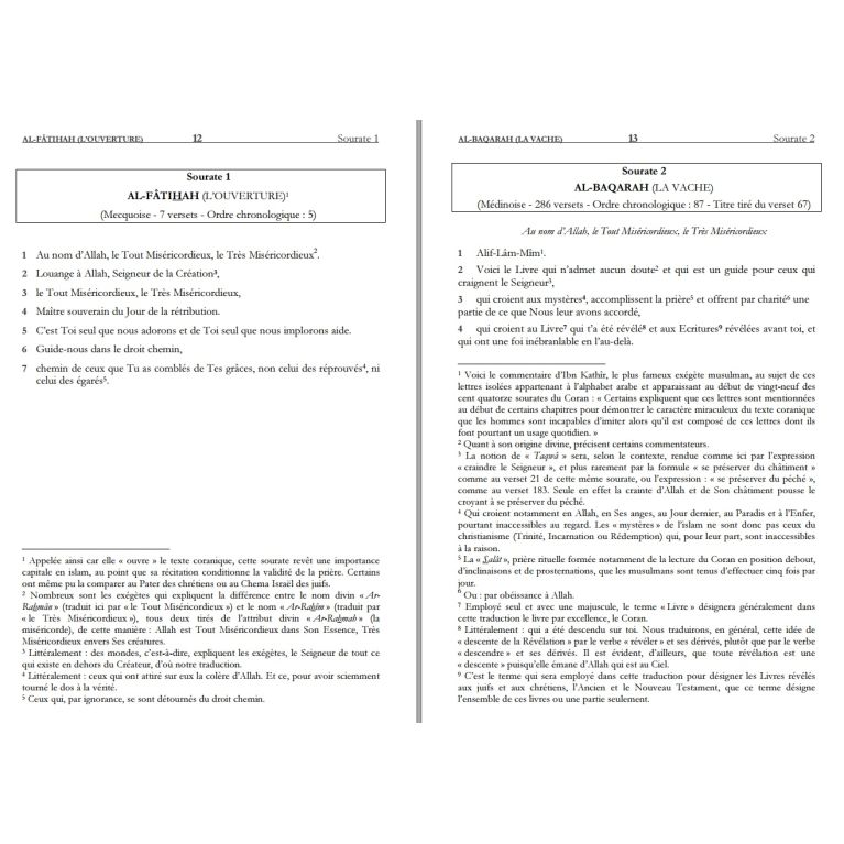 Le Coran – Traduction du sens de ses versets d’après les exégèses de référence – Édition Al-Haramayn